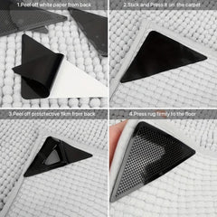 4pcs Triangle Anti Slip Carpet Pad Sticker