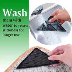 4pcs Triangle Anti Slip Carpet Pad Sticker