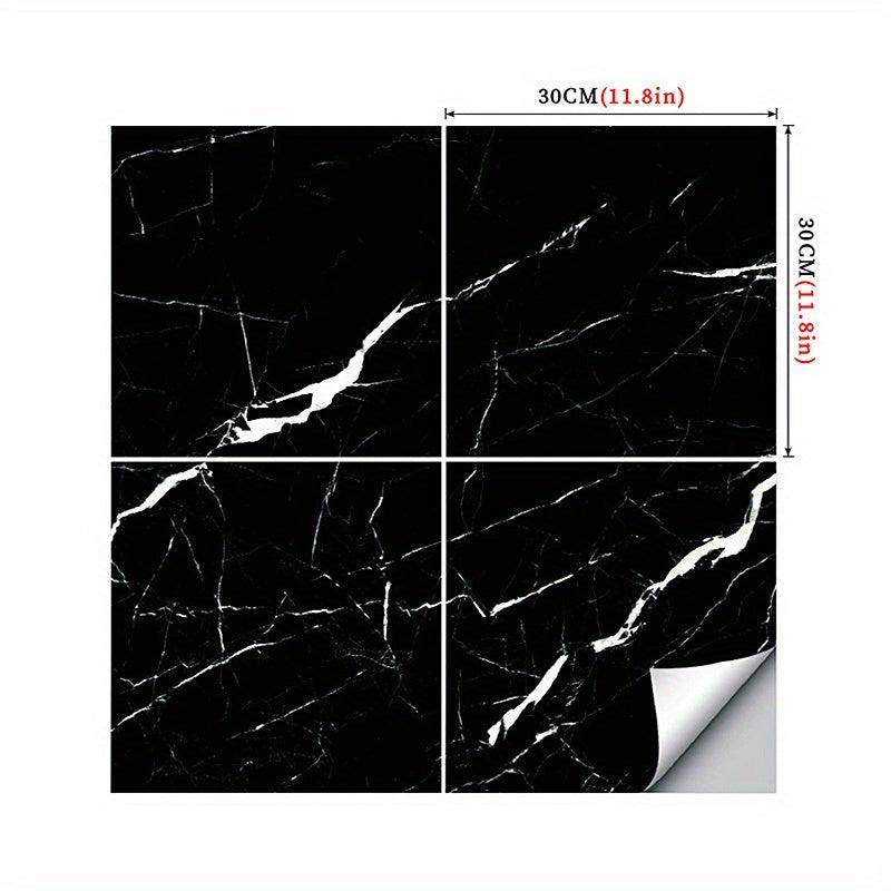 Marble Aluminum Foil Kitchen Stickers Waterproof Self Adhesive Wallpaper