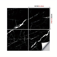 Marble Aluminum Foil Kitchen Stickers Waterproof Self Adhesive Wallpaper