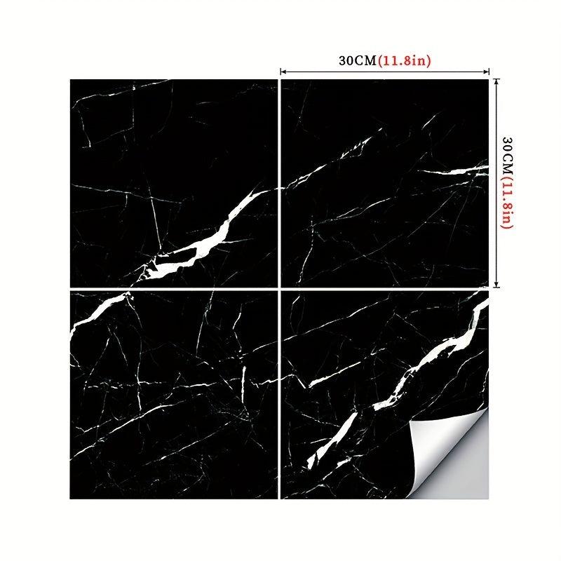 Marble Aluminum Foil Kitchen Stickers Waterproof Self Adhesive Wallpaper