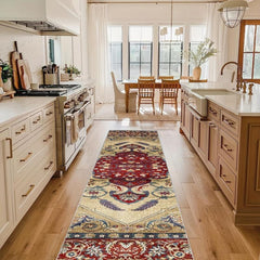 Vintage Floral 2'X10' Runner Rug Soft Non Slip Machine Washable Stair Carpet