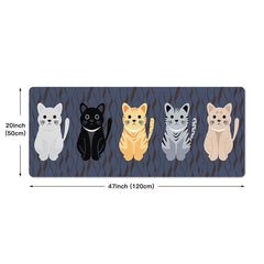 Non Slip Soft Kitchen Mat Bath Rug Animal Cat Print Bathroom Carpet Doormat