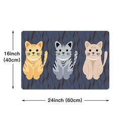 Non Slip Soft Kitchen Mat Bath Rug Animal Cat Print Bathroom Carpet Doormat