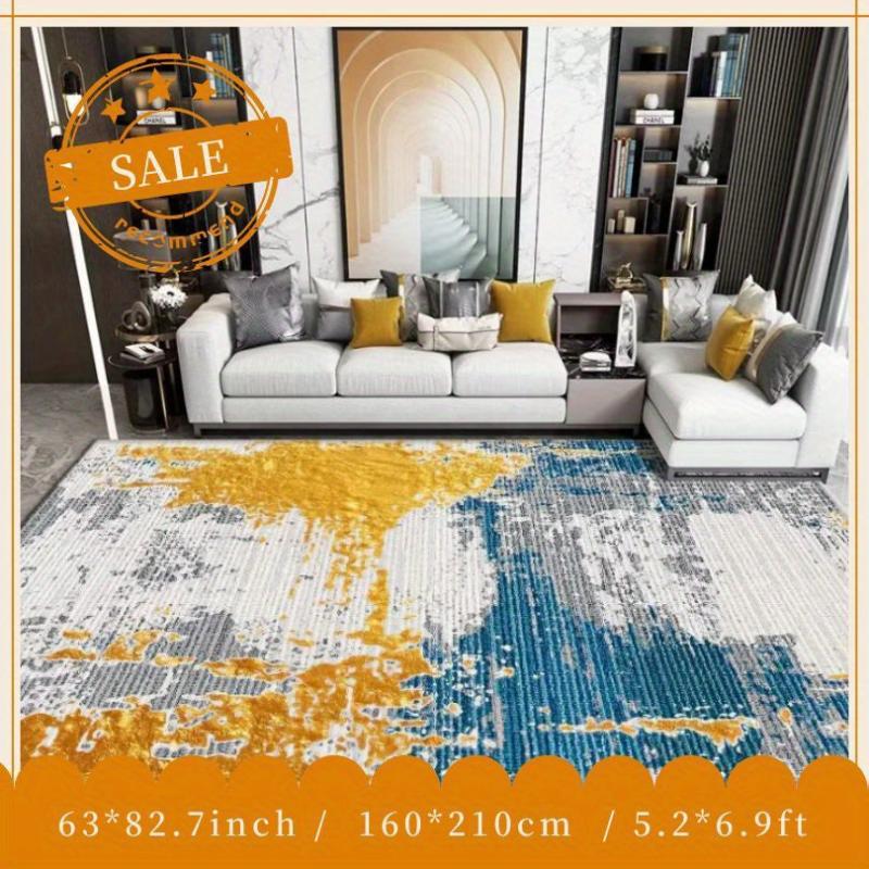Soft & Fluffy Modern Abstract Area Rug with Anti Slip TPR Backing