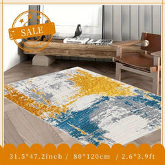 Soft & Fluffy Modern Abstract Area Rug with Anti Slip TPR Backing