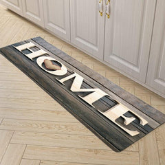 Wood Print Kitchen Mat Anti Slip Hallway Balcon Polyester Carpet