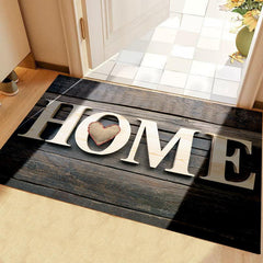 Wood Print Kitchen Mat Anti Slip Hallway Balcon Polyester Carpet