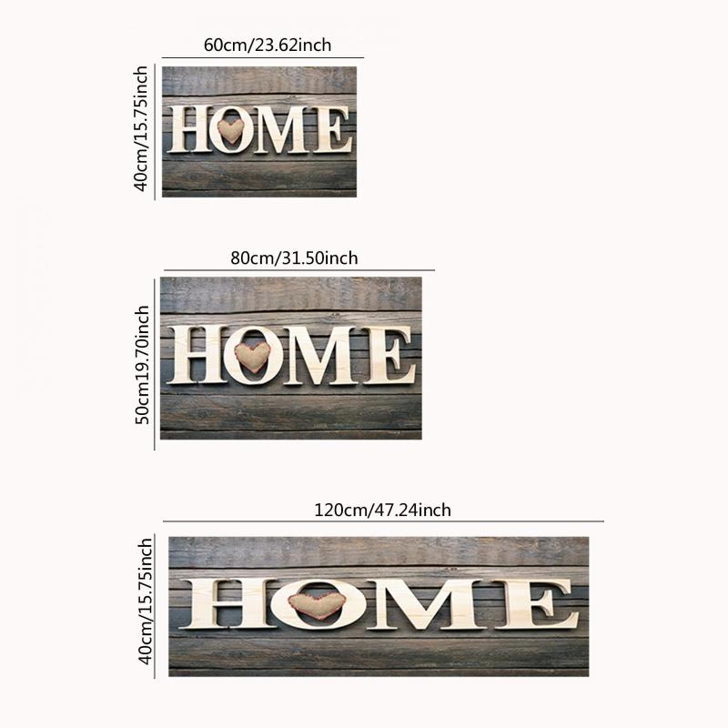 Wood Print Kitchen Mat Anti Slip Hallway Balcon Polyester Carpet
