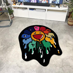 Sunflower Rug Cartoon Floor Mat Bedroom Living Room Decor Carpet