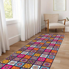 Moroccan Boho Hallway Runner Rug Vintage Washable Non Slip Kitchen