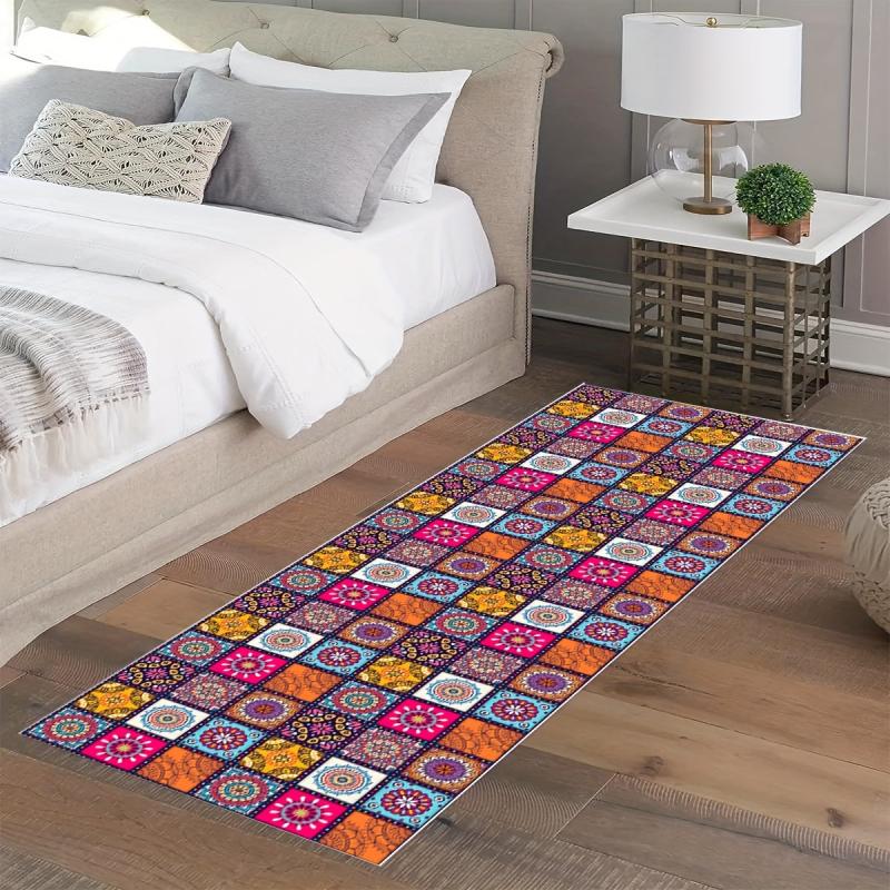Moroccan Boho Hallway Runner Rug Vintage Washable Non Slip Kitchen