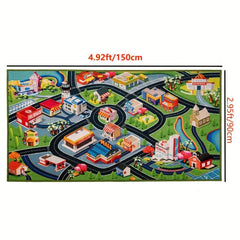 Kids Car Rug Play Mat With Roads For Bedroom