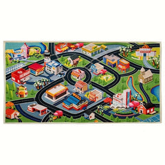 Kids Car Rug Play Mat With Roads For Bedroom