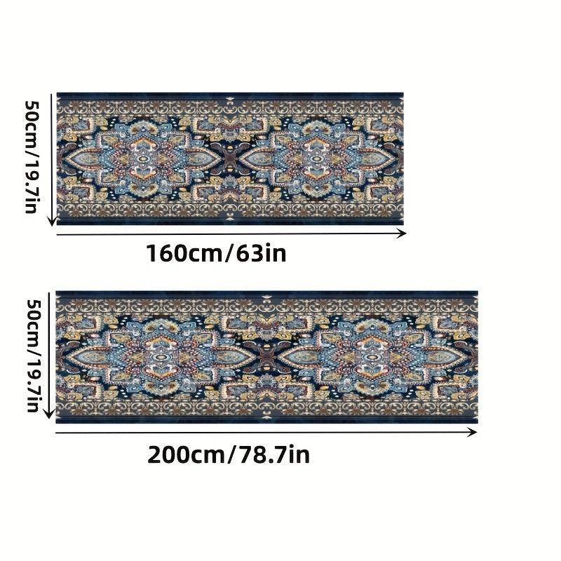 Boho Faux Silk TPR Bottom Mat Soft Skin Friendly Non-slip Washable