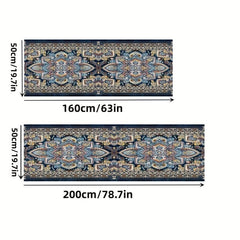 Boho Faux Silk TPR Bottom Mat Soft Skin Friendly Non-slip Washable