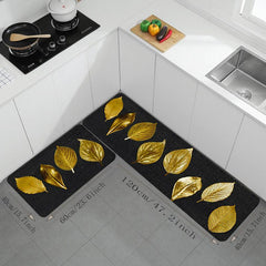 2pcs Kitchen Rug Set Non slip Soft Cushioned Anti Fatigue Comfortable Mat