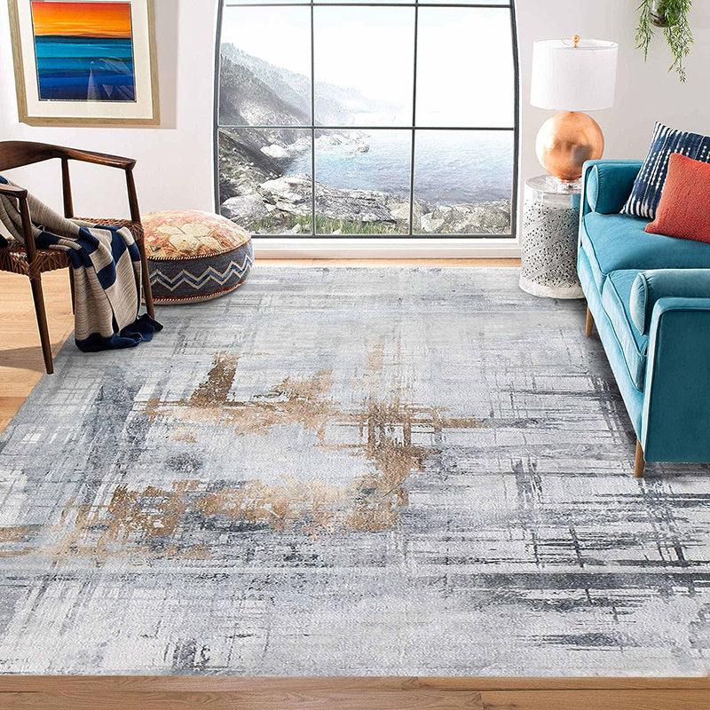 Mordern Soft Abstract Distressed Area Rugs For Living Room Bedroom Dining Room
