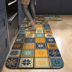Absorbent Diatom Mud Kitchen Rug Non-slip Soft Rubber Backing Mat