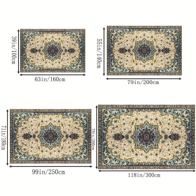 Vintage Persian Floral Area Rug Washable Anti Skid Living Room Carpet