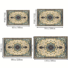 Vintage Persian Floral Area Rug Washable Anti Skid Living Room Carpet