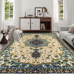 Vintage Persian Floral Area Rug Washable Anti Skid Living Room Carpet