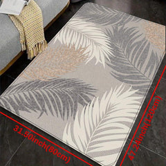 Quick Dry Plant Pattern Floor Mat Absorbent for High Traffic Areas