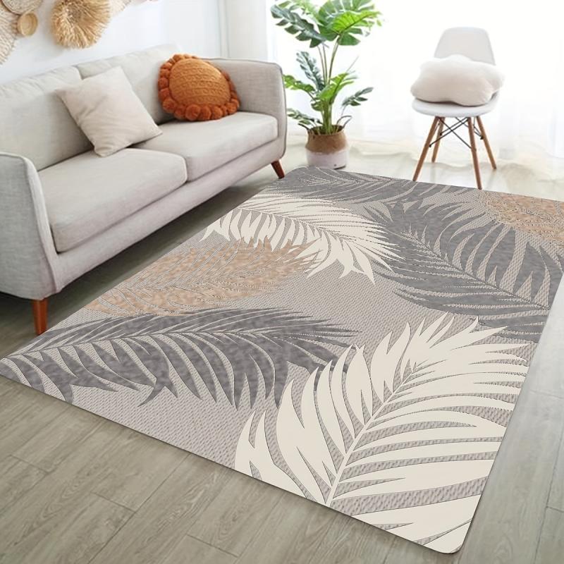 Quick Dry Plant Pattern Floor Mat Absorbent for High Traffic Areas