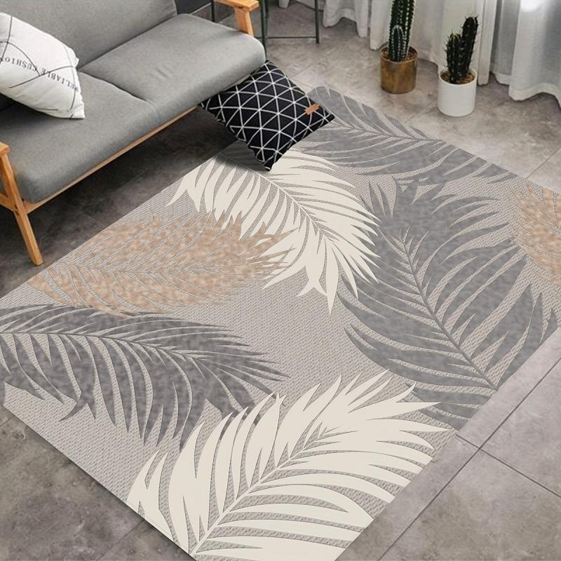 Quick Dry Plant Pattern Floor Mat Absorbent for High Traffic Areas
