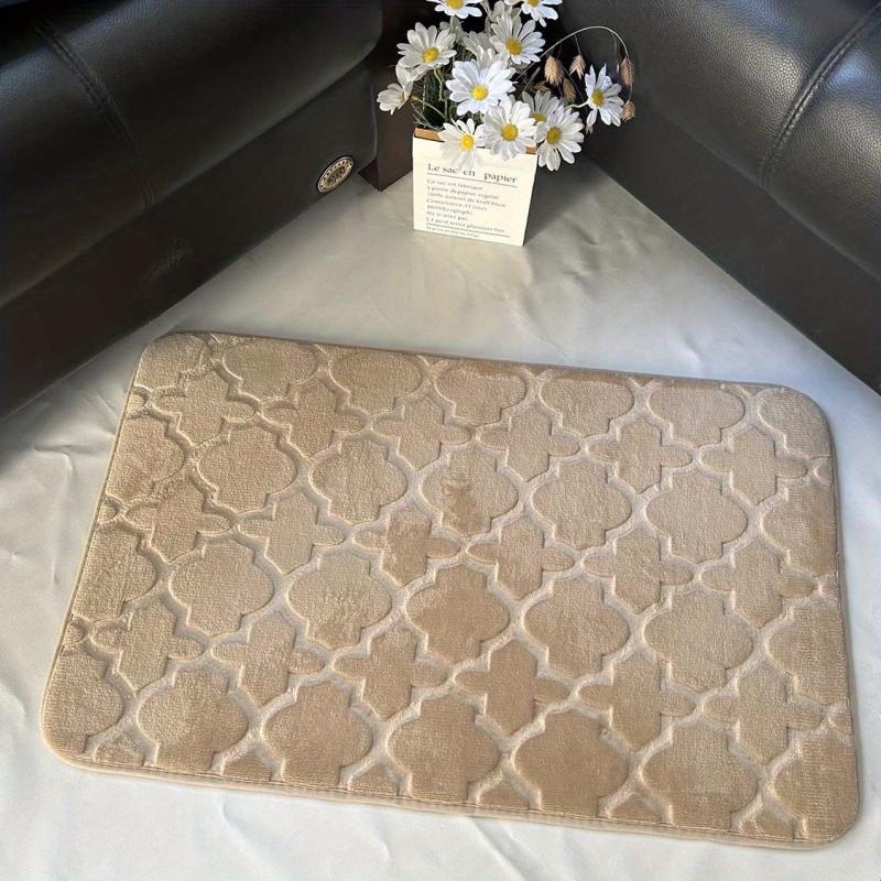 Soft Memory Foam Bath Rug - Quick Drying, Non Slip Shower Carpet