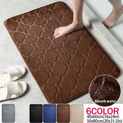 Soft Memory Foam Bath Rug - Quick Drying, Non Slip Shower Carpet