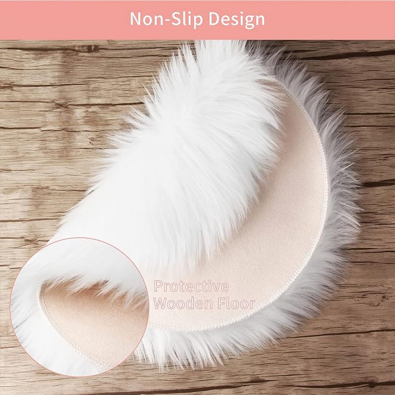 Soft Plush Faux Fur Rug for Living Room Bedroom Sofa