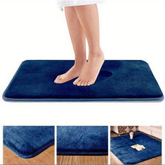 Memory Foam Bath Mat Non Slip Absorbent Soft Floor Rugs 16 X 24 Light Grey