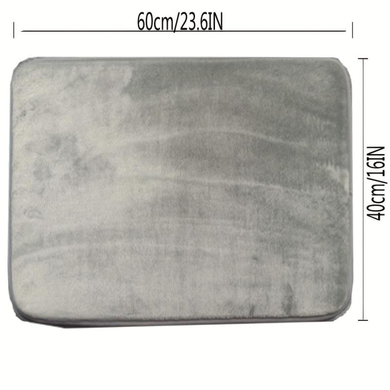 Memory Foam Bath Mat Non Slip Absorbent Soft Floor Rugs 16 X 24 Light Grey