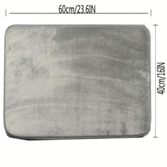 Memory Foam Bath Mat Non Slip Absorbent Soft Floor Rugs 16 X 24 Light Grey