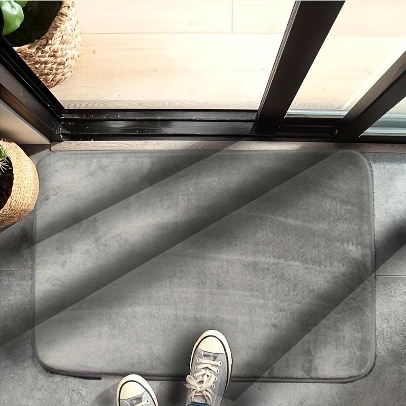 Memory Foam Bath Mat Non Slip Absorbent Soft Floor Rugs 16 X 24 Light Grey