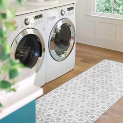 Modern Geometric 2'X10' Runner Rug Stain Resistant Soft Non Slip Kitchen Mat