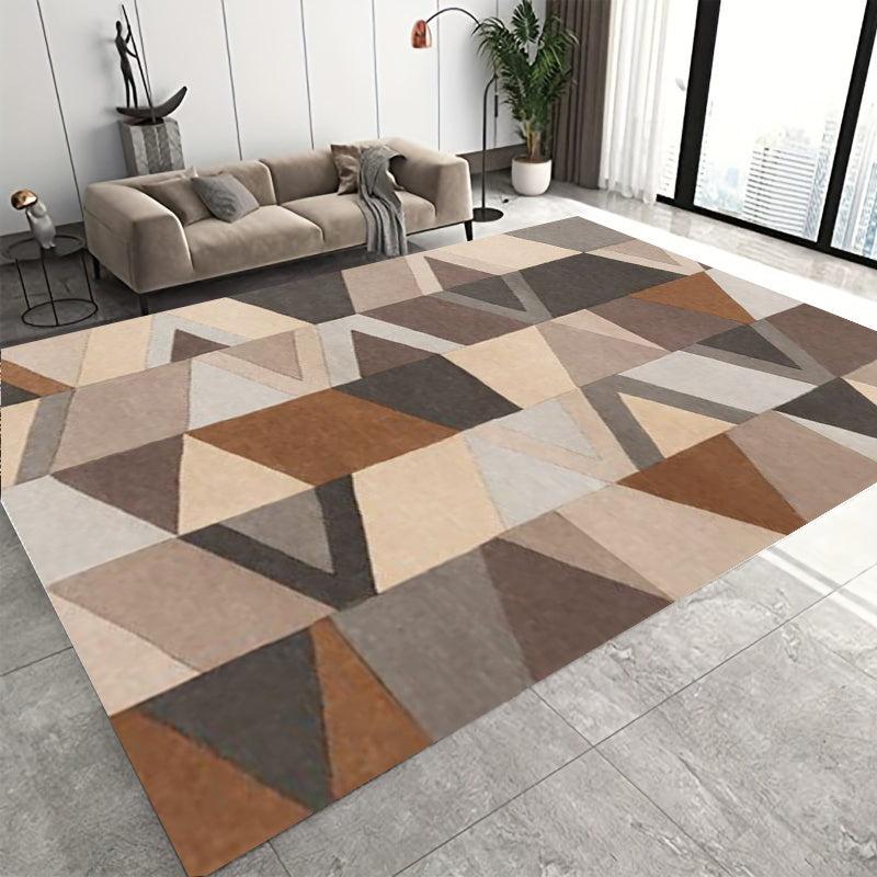 Modern Geometric Area Rug Soft Carpet Fluffy Living Room