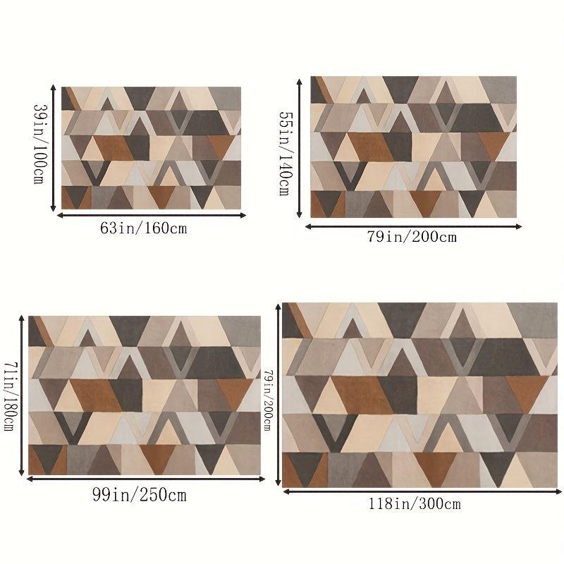 Modern Geometric Area Rug Soft Carpet Fluffy Living Room