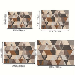 Modern Geometric Area Rug Soft Carpet Fluffy Living Room