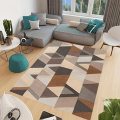 Modern Geometric Area Rug Soft Carpet Fluffy Living Room