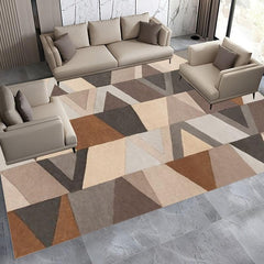 Modern Geometric Area Rug Soft Carpet Fluffy Living Room