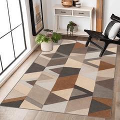 Modern Geometric Area Rug Soft Carpet Fluffy Living Room