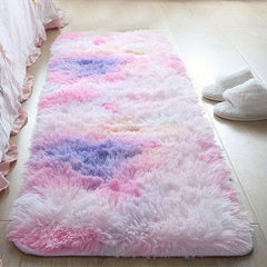 Soft Tie Dyed Plush Shaggy Area Rug Fluffy Floor Carpet