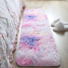 Soft Tie Dyed Plush Shaggy Area Rug Fluffy Floor Carpet