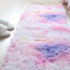 Soft Tie Dyed Plush Shaggy Area Rug Fluffy Floor Carpet