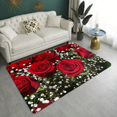 Flower Print Mat Floral Carpet For Bedroom Entrance Door Mat