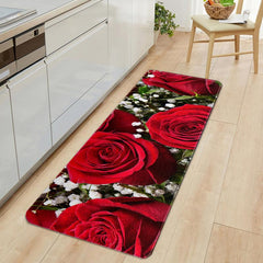 Flower Print Mat Floral Carpet For Bedroom Entrance Door Mat