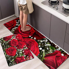 Flower Print Mat Floral Carpet For Bedroom Entrance Door Mat