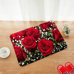 Flower Print Mat Floral Carpet For Bedroom Entrance Door Mat
